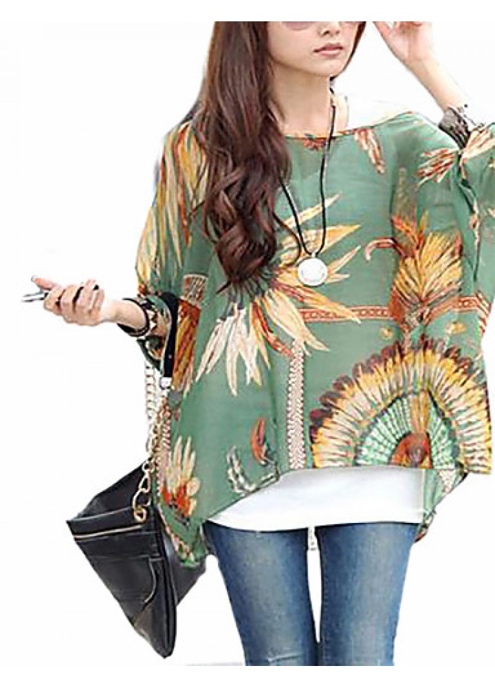 Women's Bohemian Print Blouse