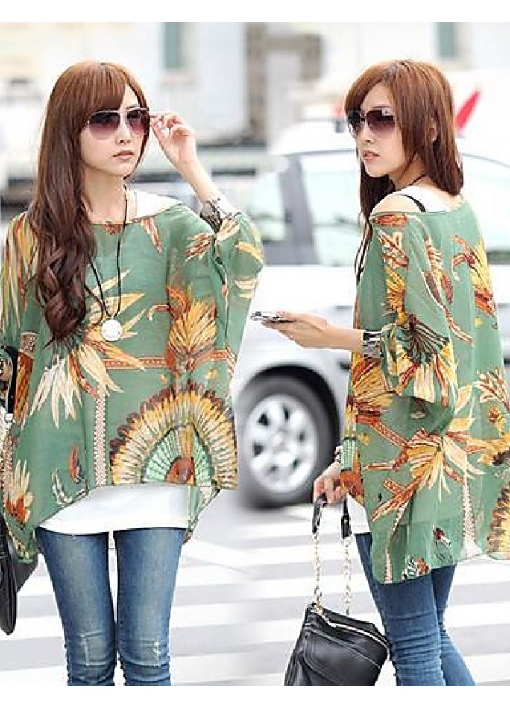 Women's Bohemian Print Blouse