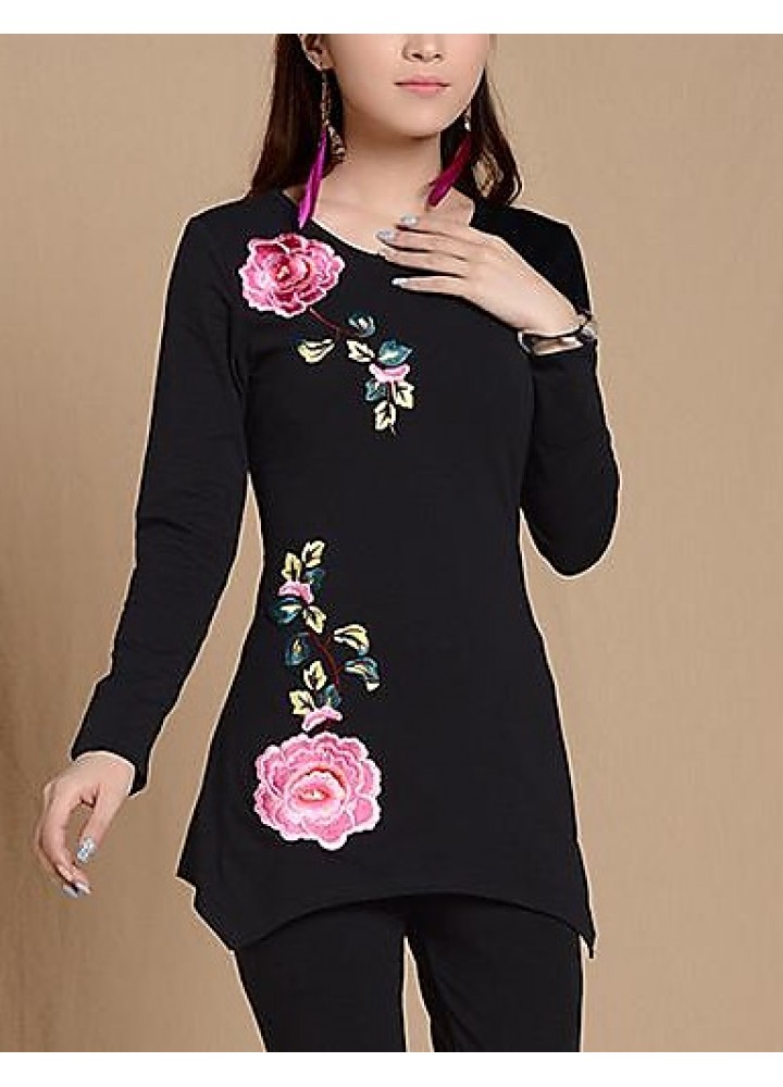 Women's Folk Style Long Sleeve Shirts